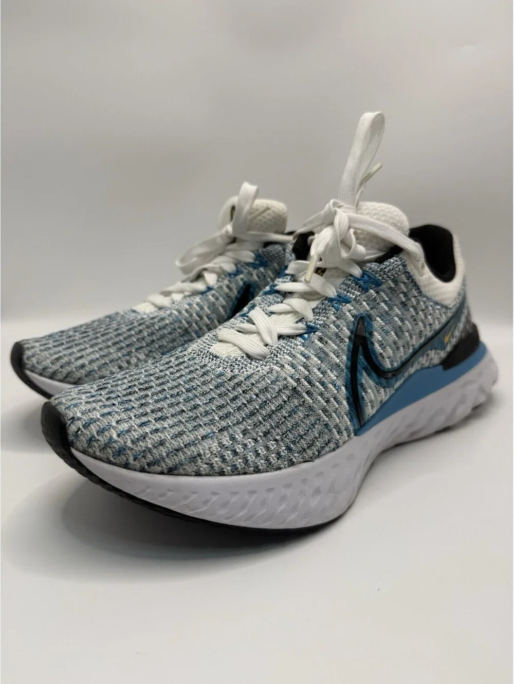 Nike React Infinity Run Flyknit 3 White Blue Orbit Running Shoes Men's Size 9